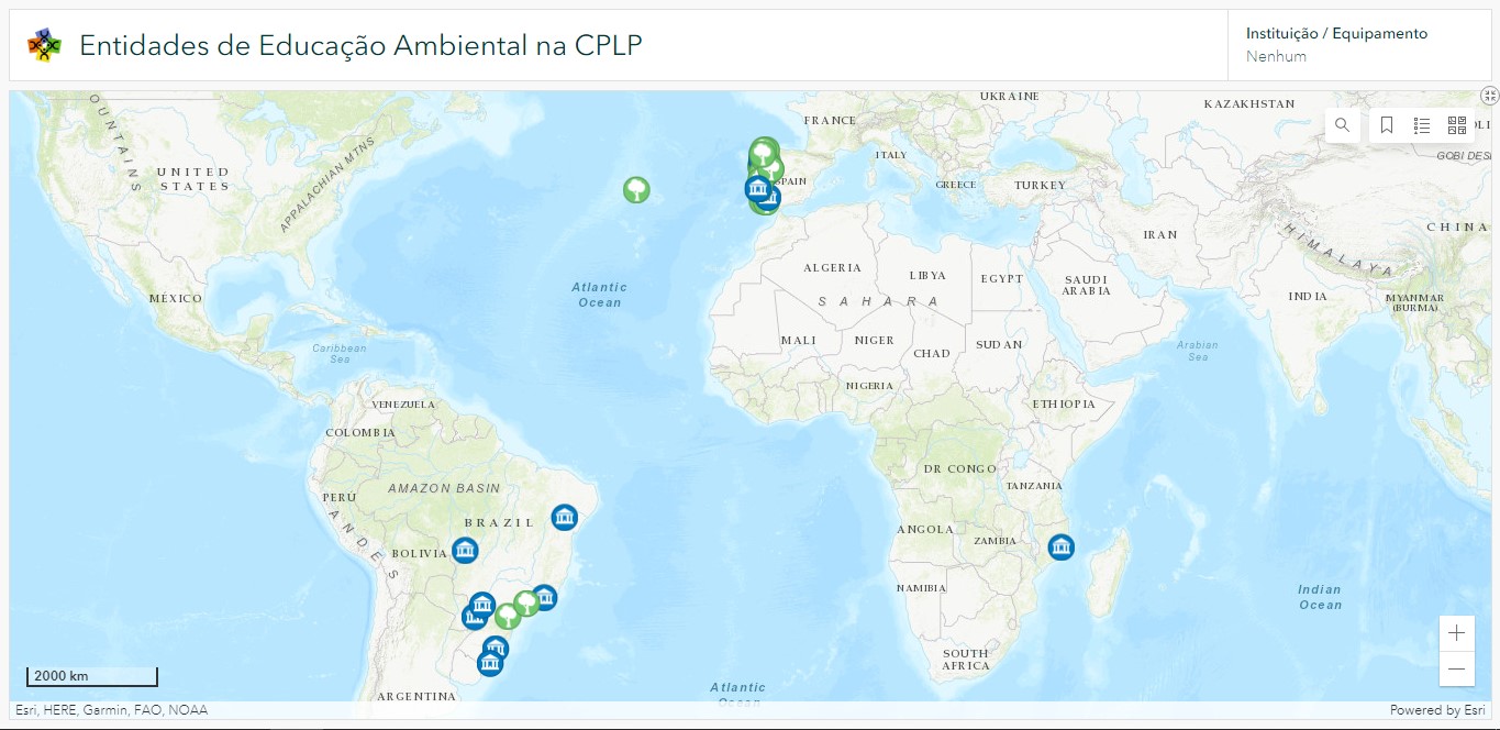 Geovisualizador de Entidades eEquipamentos de Educação Ambiental na CPLP